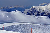 Skigebiet Arosa, Graubünden, Schweiz