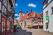 Altmarkt und Stadtkirche St. Georg in Schmalkalden, Thüringen, Deutschland