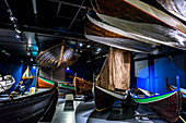 Boat building in the museum and shipyard for Nordland boats, Viking Museet Stadsbygd, Trondelag district, Norway