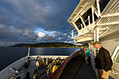 Blick vom Hurtigruten Schiff Richard With zwischen Bronnoysund und Rörvik, Norwegen