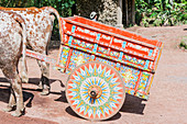 Decorative ox-cart, San Jose, Costa Rica, Central America