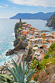 Das Dorf Vernazza, Vernazza, Cinque Terre, Ligurien, Italien, Europa