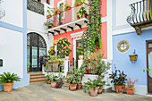 Historic district houses, Lipari Town, Lipari Island, Aeolian Islands, Sicily, Italy