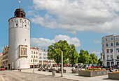 Dicker Turm oder Frauenturm im Stadtzentrum von Görlitz, Sachsen, Deutschland