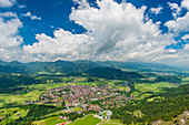 Panorama from the Schattenberg, 1692m, on Oberstdorf, Allgäu, Bavaria, Germany, Europe