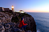 Lighthouse at Cabo Sao Vicente near Sagres, Algarve, Portugal