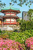 Benten Do Tempel auf einer Insel im Shinobazu Pond im Ueno Park, Tokio, Japan