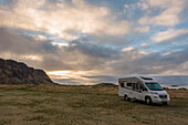 With the camper in Lofoten, Norway