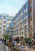 Beer garden in the Hackesche Höfe in Berlin, Germany