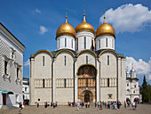 Kathedralenplatz im Kreml in Moskau mit der Mariä-Entschlafens-Kathedrale, Mariä-Himmelfahrt-Kathedrale, Moskva, Moskau-Wolga-Kanal, Russland, Europa