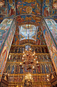 Innenansicht der Prophet-Elija-Kathedrale in Jaroslawl, Ikonostase, Unesco-Welterbe, Wolga, Goldener Ring, Oblast Jaroslawl, Russland, Europa