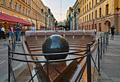 Fountain in Malaya Sadovaya ul. In St. Petersburg, Russia, Europe