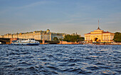 St. Petersburg, Eremitage (Winterpalast) und Admiralität, Historisches Zentrum, Newa, Russland, Europa