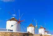 Windmills Kato Mili, Mykonos Town, Mykonos, Cyclades Islands, Greece
