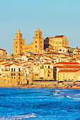 View of Cefalu town, Cefalu, Sicily, Italy