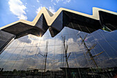 Riverside Museum, Architektin Zaha Hadid, Glasgow, Schottland UK