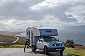 Campervan, Motorhome, Bimobil, Applecross Peninsula, Sutherland, Scotland UK
