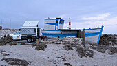Parking space on the boat, Diaz Point, Lüderitz, Namibia