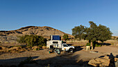 Camping at the Blutkuppe, Namibia