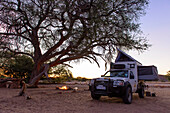 Campsite with fireplace near Twyfelfontain, Namibia