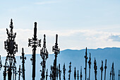 Grabkreuze, Friedhof, Aldein, Südtirol, Alto Adige, Italien