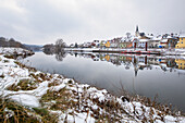 Winter in the Main Valley near Obereisenheim, Eisenheim, Würzburg, Lower Franconia, Franconia, Bavaria, Germany, Europe