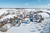Possenheim in winter, Iphofen, Kitzingen, Lower Franconia, Franconia, Bavaria, Germany, Europe