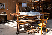 Old loom on the Museumshof Lensahn, Ostholstein, Schleswig-Holstein, Germany