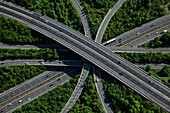 UK, Sussex, Surrey, M23 and M25 motorway junction