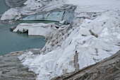 Glacier covered with protective plastic, Canton of Valais, Switzerland