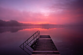 Frühherbstmorgen am Dietlhofer See, Weilheim, Bayern, Deutschland