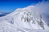 Hoher Göll mit überwechtetem Gipfelgrat, Hoher Göll, Berchtesgadener Alpen, Nationalpark Berchtesgaden, Oberbayern, Bayern, Deutschland