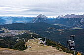 Blick vom Seefelder Joch auf die Alpen, Seefeld, Tirol, Österreich