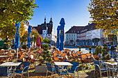 Market and town hall in Hildburghausen, Thuringia, Germany