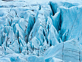 Svinafellsjokull glacier, glacier tongue of Öraefajokull on the Vatnajokull mountain range, Iceland, Europe
