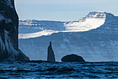 Rock needle in Hornvik Bay, Hornstrandir Nature Reserve, Iceland, Europe