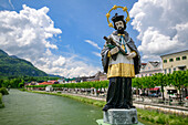 Saint Nepomuk over the Traun, Traun, Bad Ischl, Salzkammergut, Upper Austria, Austria