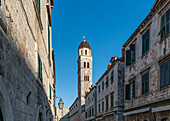 Tower in the old town of Dubrovnik, Dalmatia, Croatia.
