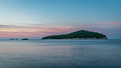 Early morning view of Lokrum Island in front of Dubrovnik, Dalmatia, Croatia.