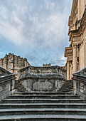 Famous steps in the old town of Dubrovnik, Dalmatia, Croatia.