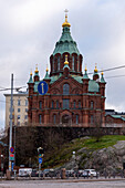 Uspensky Orthodox Cathedral, brick building, Helsinki, Finland