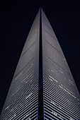 Shanghai World Financial Tower illuminated at night, Pudong, Shanghai, People's Republic of China, Asia