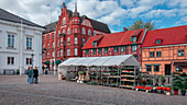 Market square in Ystad in Sweden