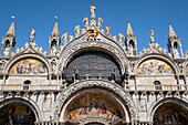 Facade of St. Mark's Basilica in Venice, Veneto, Italy, Europe