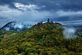 Scharfenberg castle ruins, near Annweiler, Palatinate Forest, Rhineland-Palatinate, Germany