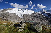 The glacier fields of the Großvenediger, Obersulzbachtal, Salzburger Land, Hohe Tauern National Park, Austria