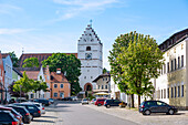Reisbach, historical market square, late Gothic parish church