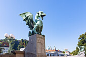 Ljubljana; Zmajski Most; Drachenbrücke, Slowenien