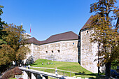 Ljubljana; Ljubljanski grad; Stadtburg; Außenmauern, Slowenien