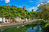 Esch-sure-Sure with castle, Wiltz canton, Grand Duchy of Luxembourg